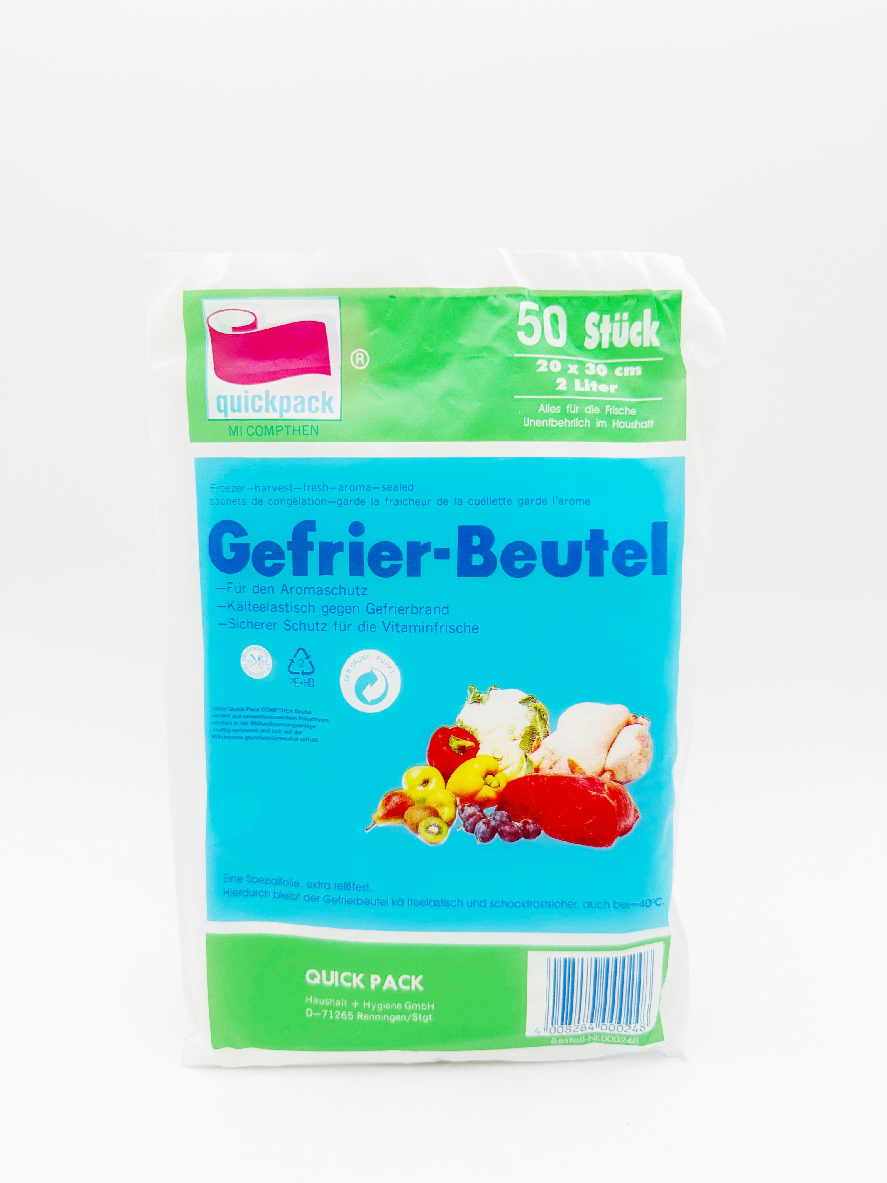 Quickpack freezer bag 20x30cm 2l