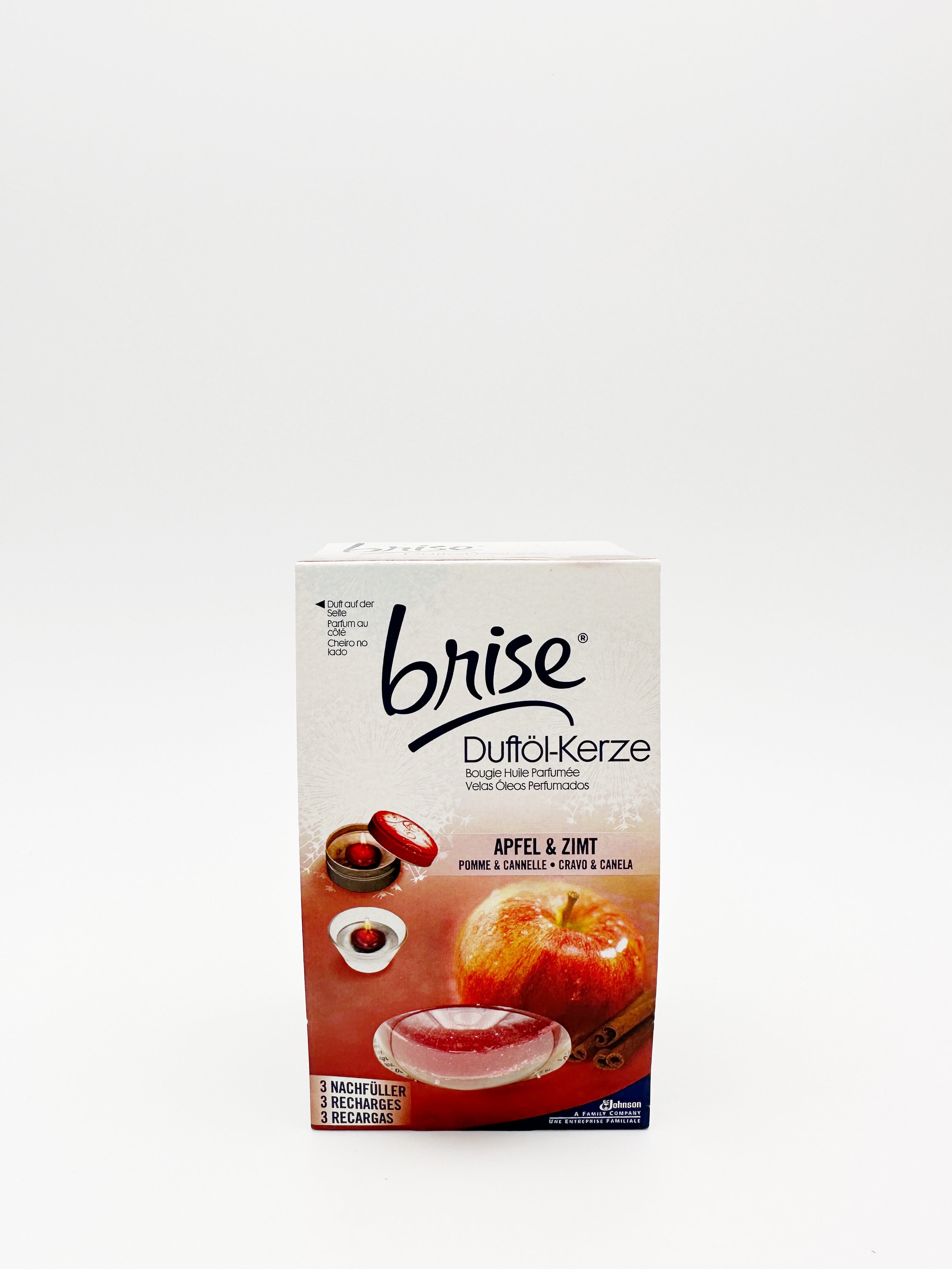 Brise Duftöl-Kerze 3 Nachfüller Apfel & Zimt