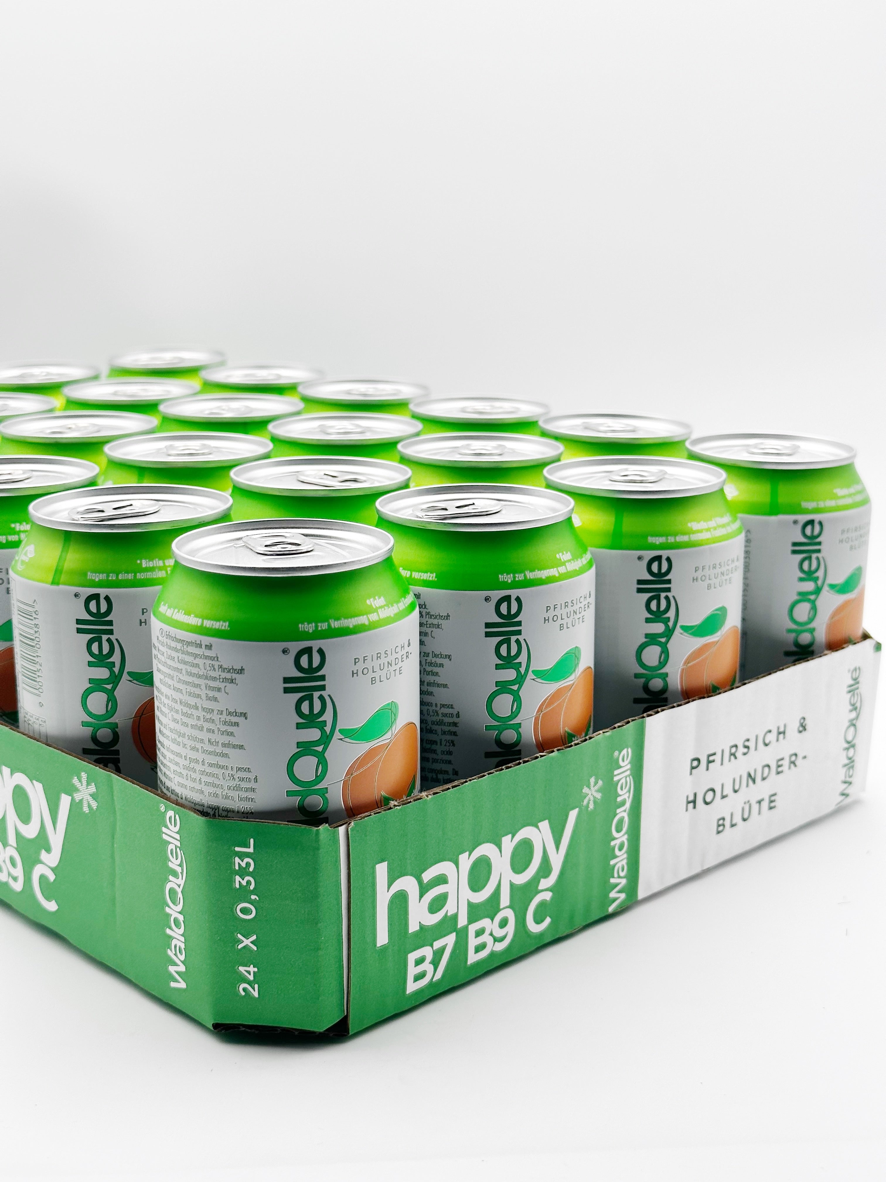 Waldquelle Happy Pfirsich-Holunderblüte 24er Pack (24x0,33l)
